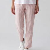 Serafina Collection Striped Linen Blend Belted Trousers, Pink image