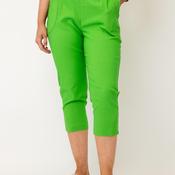 Serafina Elasticated Slim Leg Capri Trousers, Green
