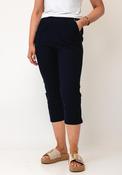 Serafina Elasticated Slim Leg Capri Trousers, Navy image
