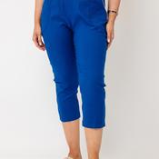 Serafina Elasticated Slim Leg Capri Trousers, Blue image