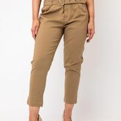 Serafina Collection Slim Leg Belted Trousers, Tan