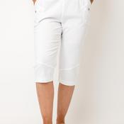 Serafina Elasticated Slim Leg Pocket Detail Capri Trousers, White