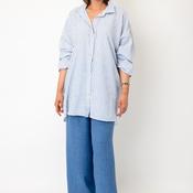 Serafina Collection One Size Shirt and Trousers Co-Ord, Blue