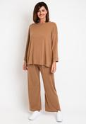 Serafina Collection One Size Sweater and Trouser Set, Taupe image