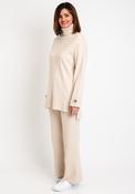Serafina Collection Knit Sweater &amp; Wide Leg Trouser Set, Cream image