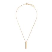 Jewellery Bar Collection Vertical Bar Pendant Necklace, Gold image