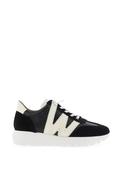 Wonders Meri Mixed Leather Trainers, Black &amp; Milk image