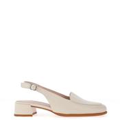 Wonders Maya Smooth Leather Heeled Loafers, Cream image