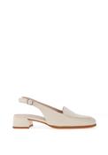 Wonders Maya Smooth Leather Heeled Loafers, Cream image
