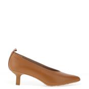 Wonder Hilda Leather Kitten Heel Shoes, Tan