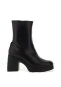 Wonders Charme Suede Leather Calve High Heeled Boots, Black image