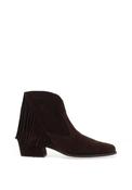 Wonders Charme Suede Western Tassel Ankle Boots, Brown image