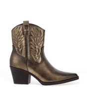 Xti Womens Distressed Heeled Western Boots, Gold