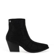 Xti Womens Geo Stud Detailed Heeled Boots, Black &amp; Gold image