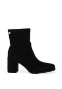 Xti Womens Soft Slip-on Block Heeled Sock Boot, Black image