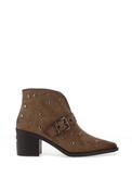 Xti Womens Studded Heeled Ankle Boot, Taupe image