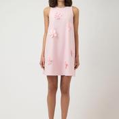 YAS Astra Halterneck Floral Detail Mini Dress, Pink image