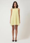 YAS Crimo 3D Petal with Frayed Trim Detail Midi Dress, Yellow image