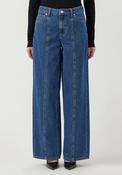 YAS Elsie Mid Waist Wide Leg Jeans, Medium Blue image