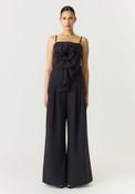 YAS Lipas Floral Detail Jumpsuit, Black image