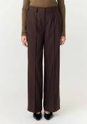 YAS Riu Straight Leg Trousers, Brown image