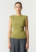 YAS Pina Ruched Top, Green image