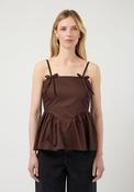 YAS A-Line Bow Detail Sleeveless Top, Brown image