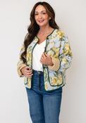 YAS Floral Reversible Button Up Jacket, Blue image
