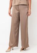 YAS Pella High Waisted Wide Leg Trousers, Beige image