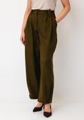 YAS Colera Mid Waist Wide Leg Trousers, Olive Green image