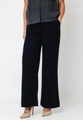 YERSE Wide Leg with Button Detail Trousers, Navy image