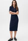 Yest Saskya Jersey Button Bodice Midi Dress, Navy image
