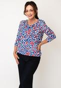 Yew Abstract Print Blouse, Blue Multi image