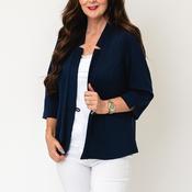 YEW Cropped Sleeve Jacket, Navy