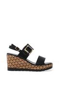 Zanni &amp; Co. Dahama Printed Wedge Sandals, Black image