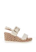 Zanni &amp; Co. Dahama Printed Wedge Sandals, White image