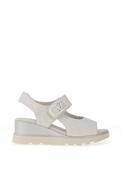 Zanni &amp; Co. Pheung Velcro Strap Wedge Sandals, Silver image