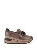Zanni &amp; Co Suxiang Rhinestone Knot Wedge Loafers, Taupe image