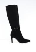 Zanni &amp; Co Faux Suede Heeled Knee High Boots, Black image