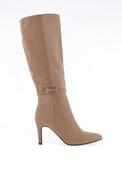 Zanni &amp; Co Faux Suede Heeled Knee High Boots, Beige image