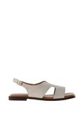 Zanni &amp; Co. Cross Detail Sling Back Sandals, Off White image
