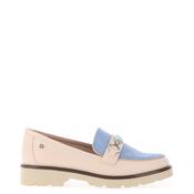 Zanni &amp; Co. Saphin Colour Blocked Loafers, Nude &amp; Blue image
