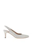 Zany Shimmer Sling Back Court Shoes, Plata image