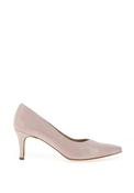 Zany Shimmer Croc Texture Court Shoes, Nude image