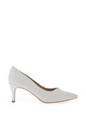Zany Shimmer Croc Texture Court Shoes, Plata image