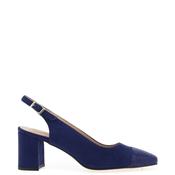 Zany Shimmer Croc Effect Heeled Shoe, Royal Deep Blue image