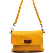 Zen Collection Pebbled Mini Crossbody Bag, Yellow image