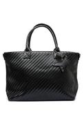 Zen Collection Woven Texture Tote Bag, Black image