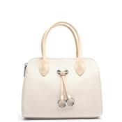 Zen Collection Woven Textured Dome Shaped Grab Bag, Off White