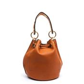 Zen Collection Drawstring Bucket Crossbody Bag, Tan image